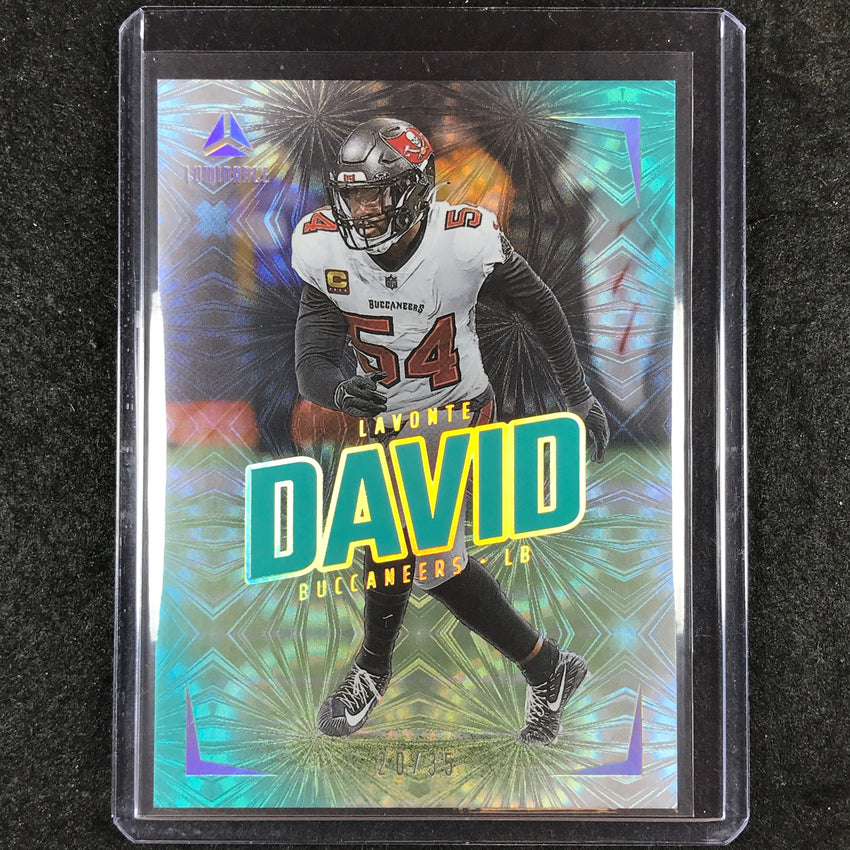 2024 Luminance Football LAVONTE DAVID Base Vertical Teal 20/35 #71