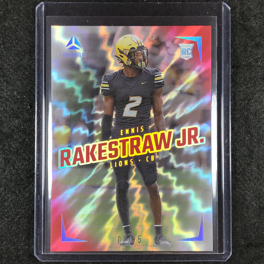 2024 Luminance Football ENNIS RAKESTRAW JR. Rookie Base Vertical Red 2/25 #132