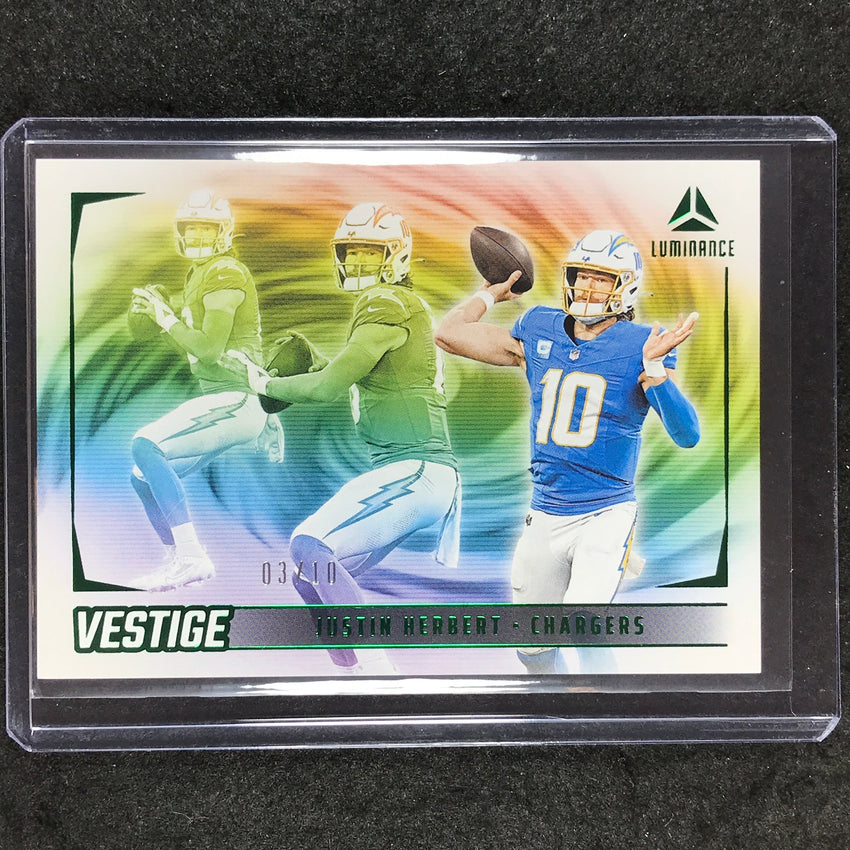 2024 Luminance Football JUSTIN HERBERT Vestige Green 3/10