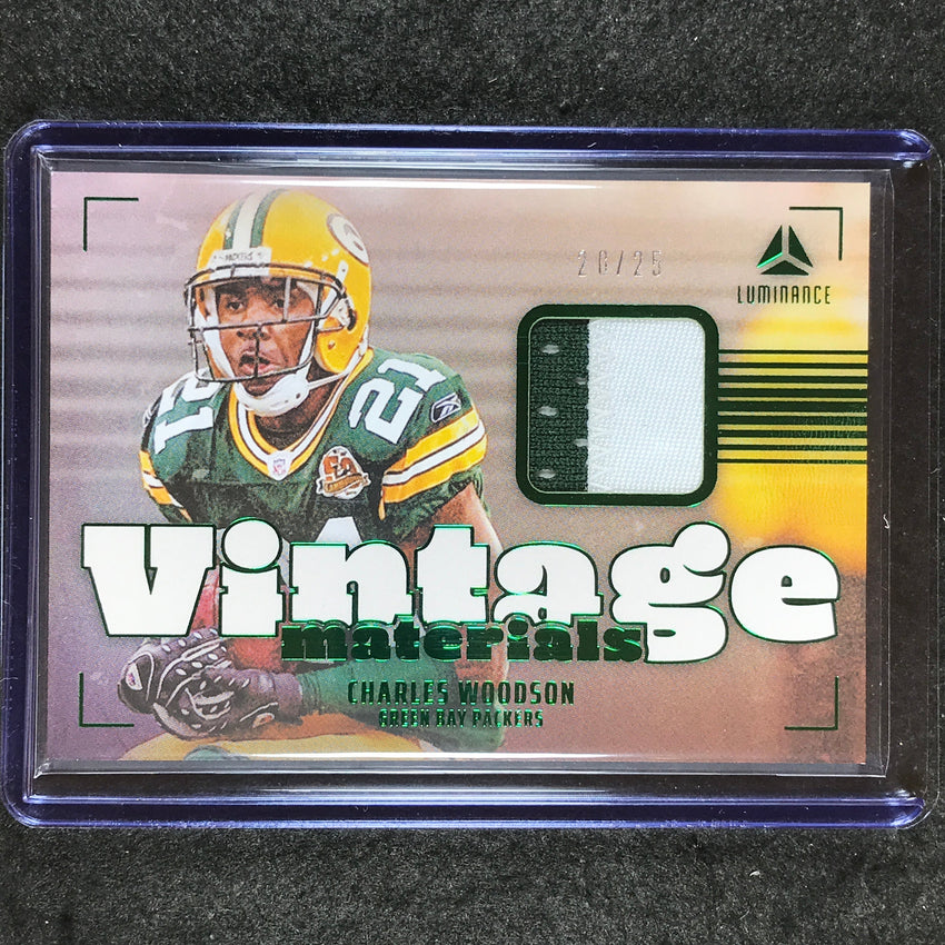 2024 Luminance Football CHARLES WOODSON Vintage Materials Patch Green 20/25