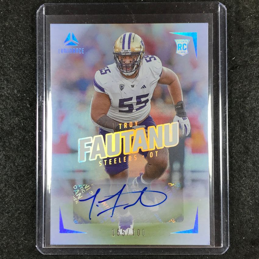 2024 Luminance Football TROY FAUTANU Rookie Luminance Auto 155/700 #116