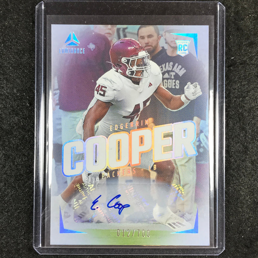 2024 Luminance Football EDGERRIN COOPER Rookie Luminance Auto 12/700 #137