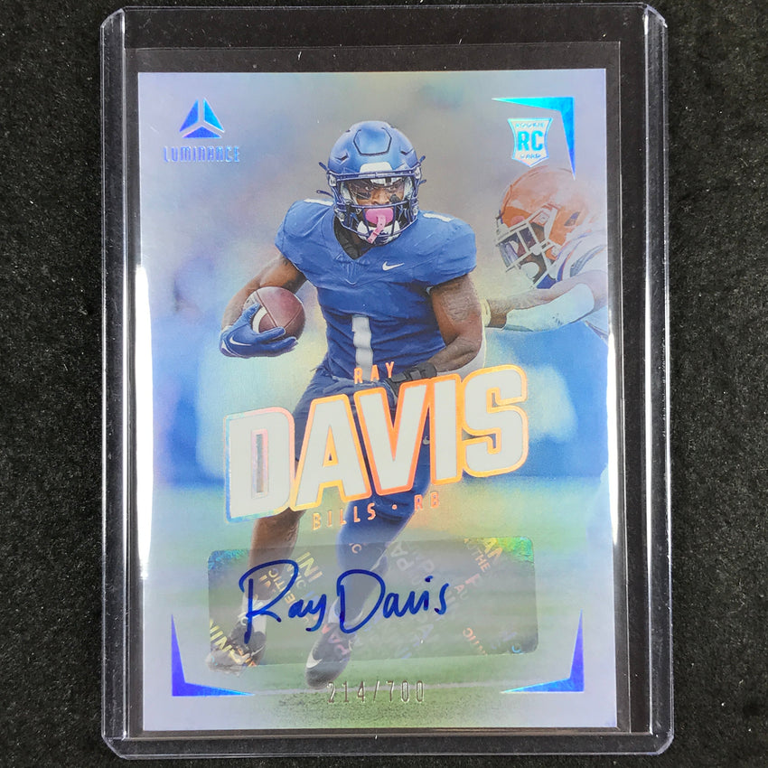 2024 Luminance Football RAY DAVIS Rookie Luminance Auto 214/700 #169