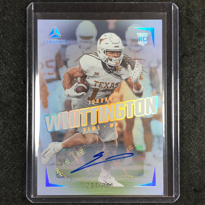 2024 Luminance Football JORDAN WHITTINGTON Rookie Luminance Auto 237/350 #175
