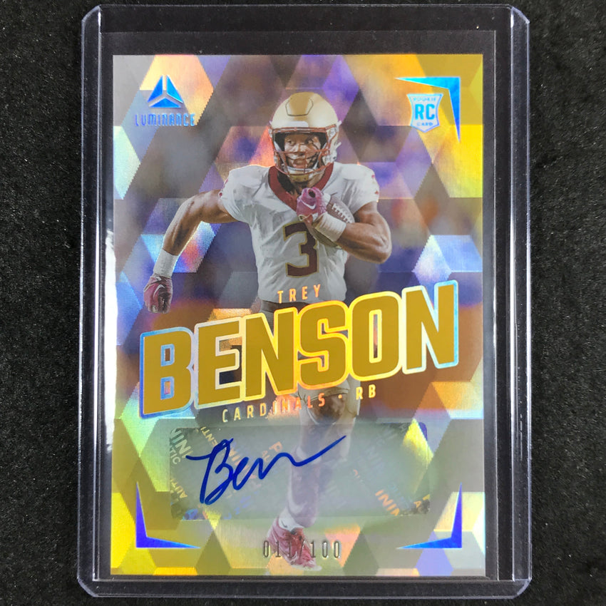 2024 Luminance Football TREY BENSON Rookie Luminance Auto Gold 11/100 #147