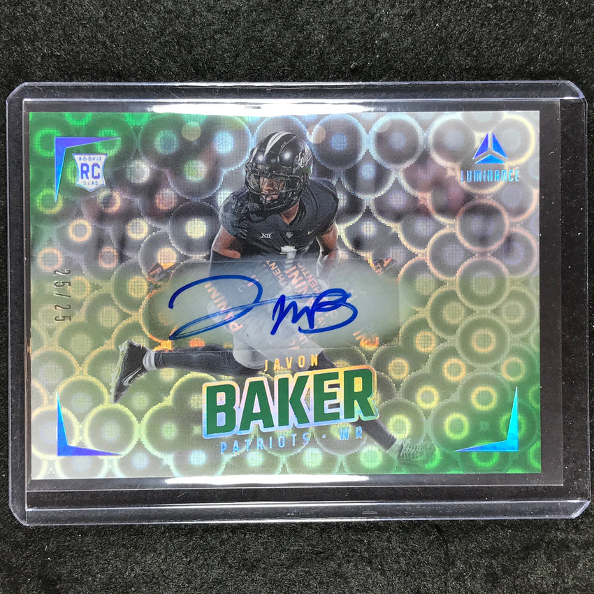 2024 Luminance Football JAVON BAKER Rookie Luminance Horizontal Auto Green 25/25