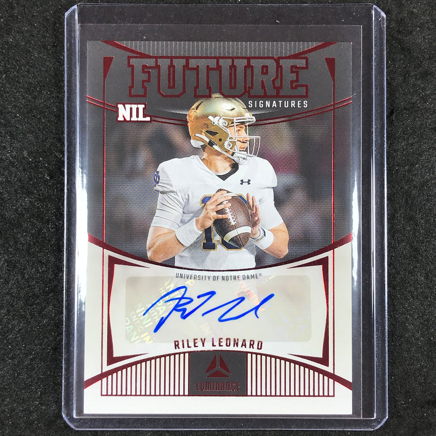 2024 Luminance Football RILEY LEONARD Future Signatures NIL Rookie Auto Red #RLE