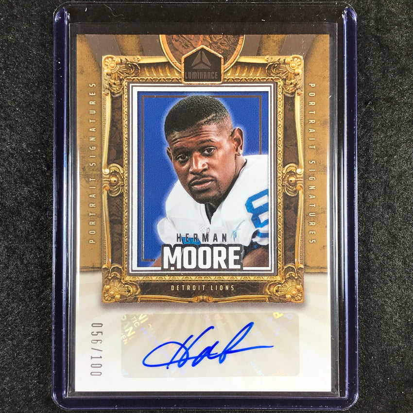 2024 Luminance Football HERMAN MOORE Portrait Signatures Auto 56/100