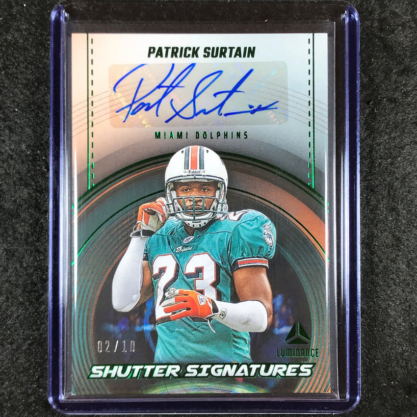 2024 Luminance Football PATRICK SURTAIN Shutter Signatures Auto Green 2/10