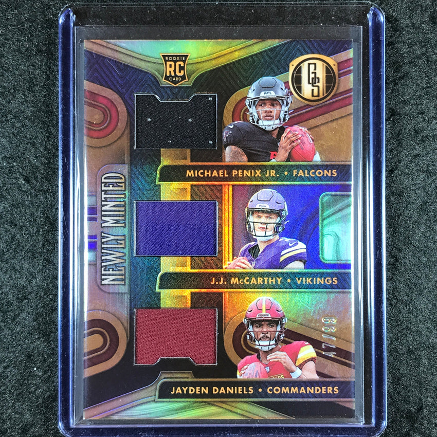 2024 Gold Standard PENIX JR. MCCARTHY DANIELS Minted Triple Rookie Jersey 47/99