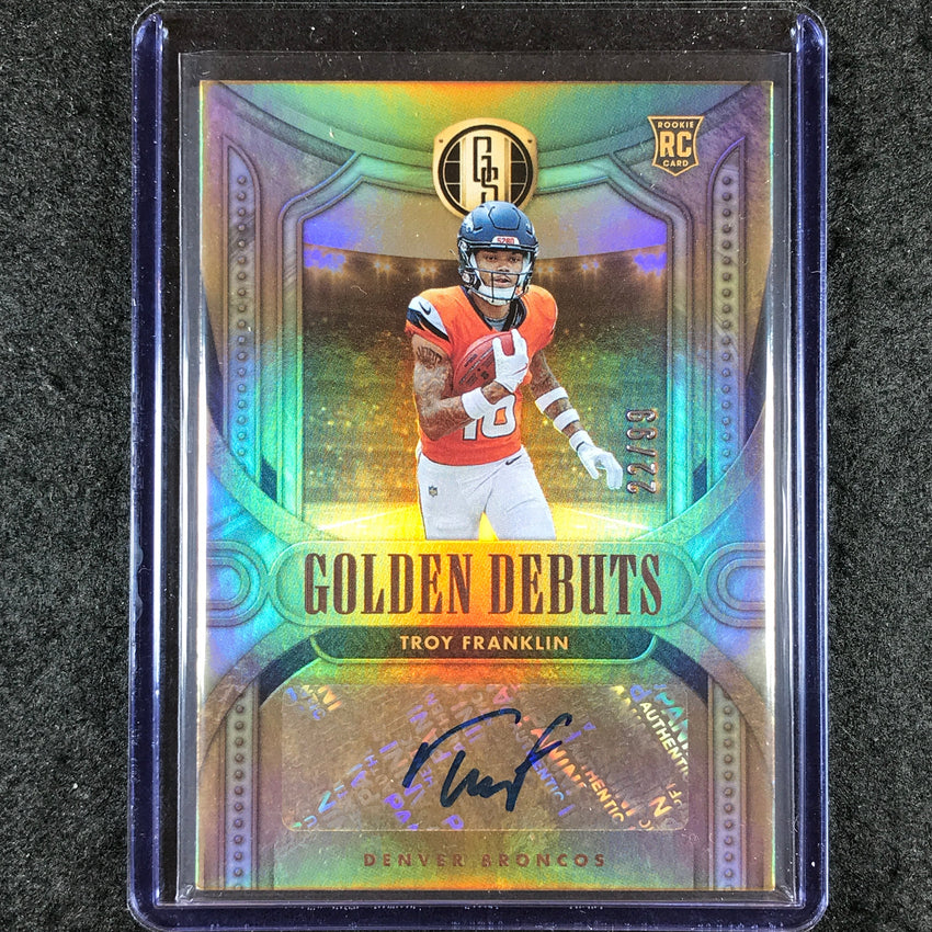 2024 Gold Standard Football TROY FRANKLIN Golden Debuts Rookie Auto 22/99