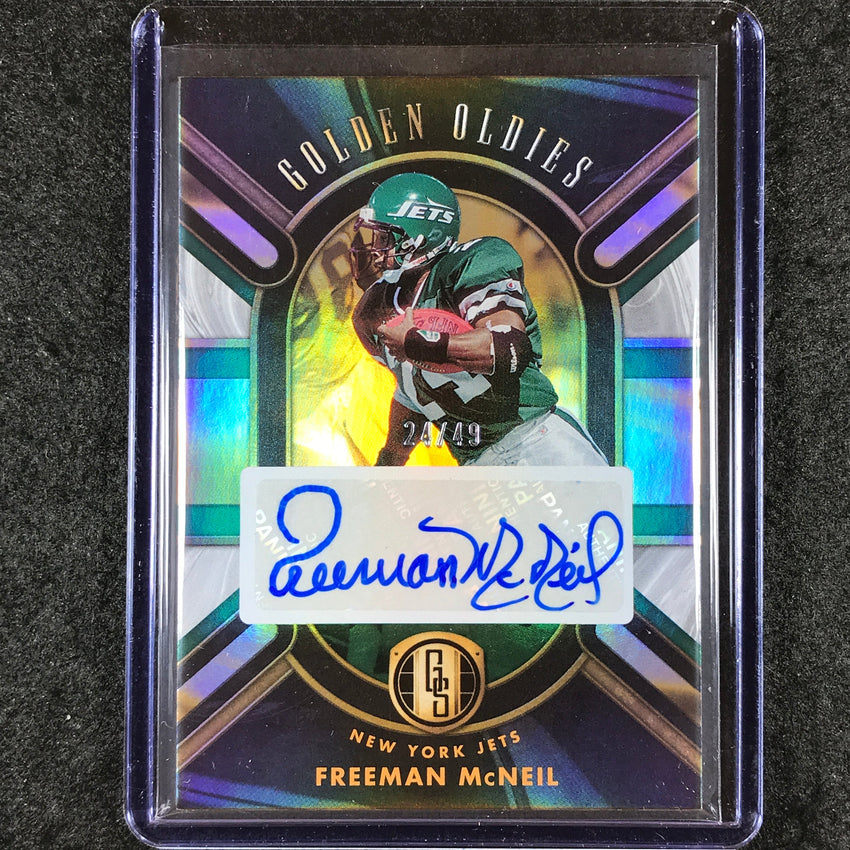 2024 Gold Standard Football FREEMAN MCNEIL Golden Oldies Auto White Gold 24/49