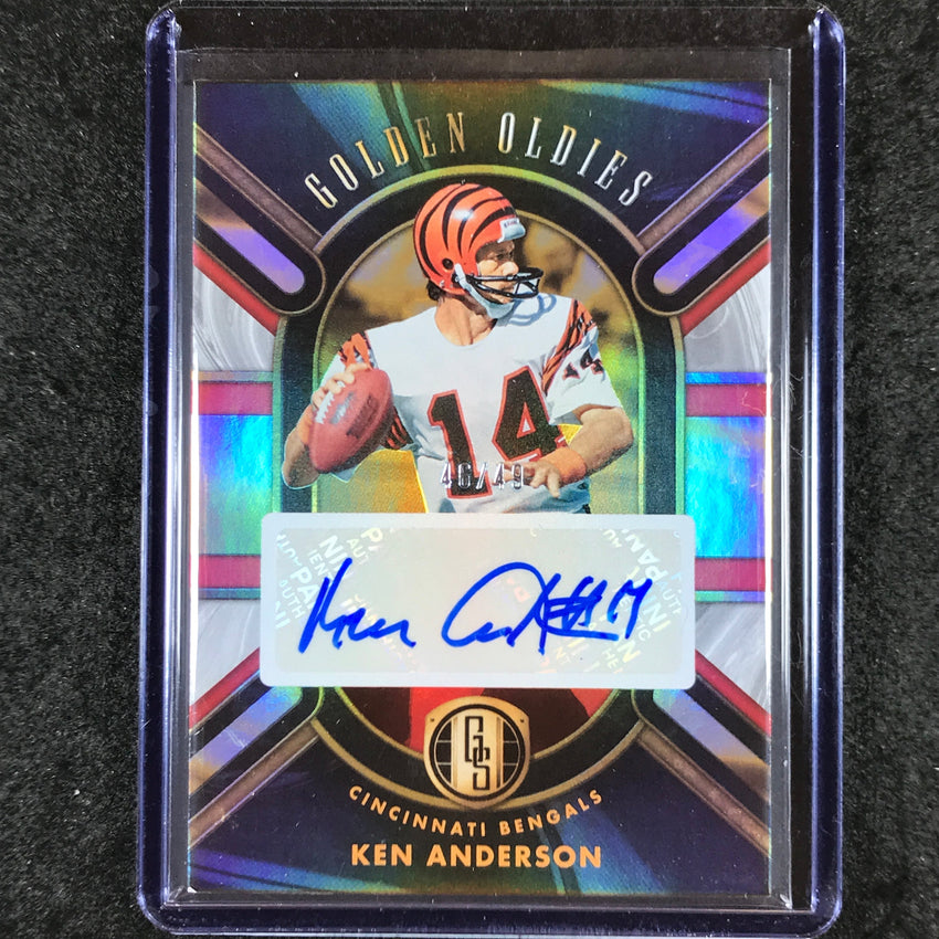 2024 Gold Standard Football KEN ANDERSON Golden Oldies Auto White Gold 46/49