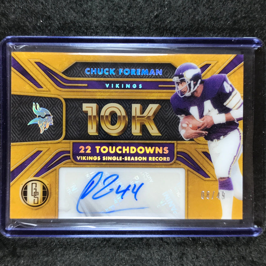 2024 Gold Standard Football CHUCK FOREMAN 10K Autographs White Gold 8/49