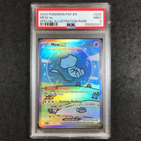 PSA 9 Mew ex - 232/091 - Special Illustration Rare Paldean Fates 247