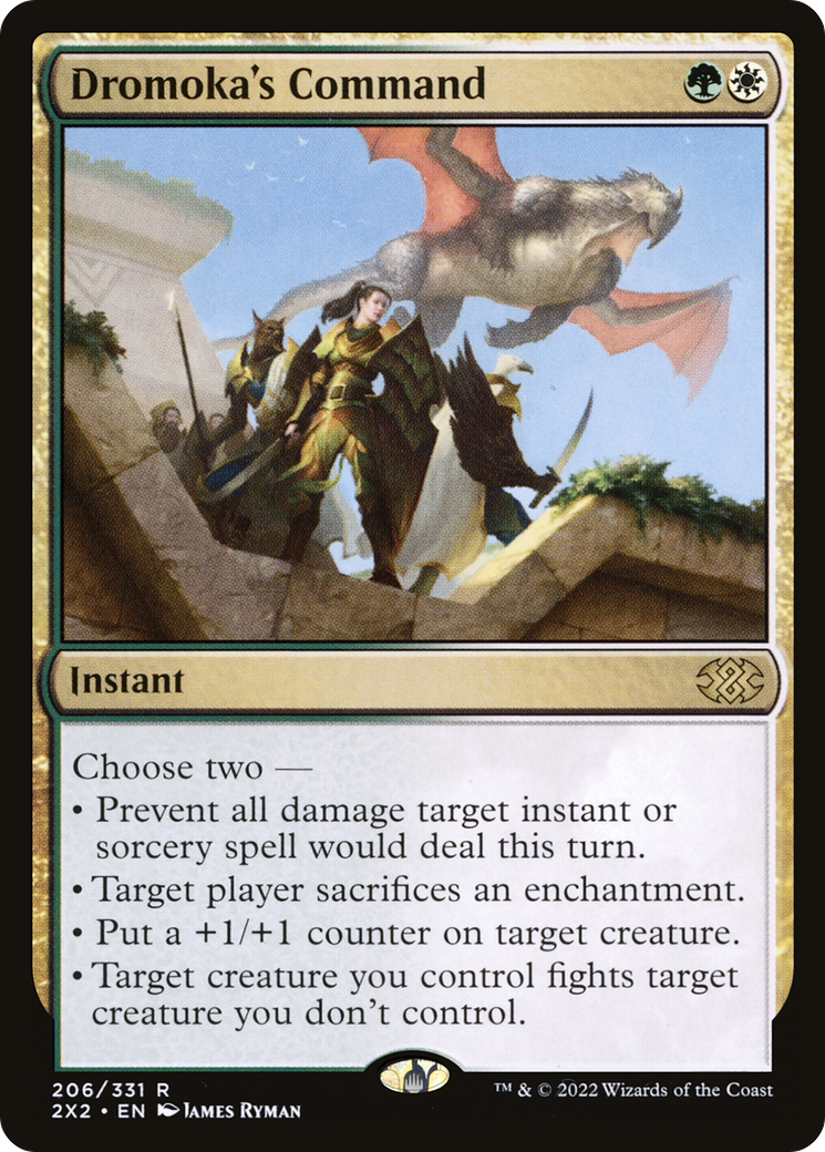 Dromoka's Command #206 - RARE 2X2 - Double Masters 2022