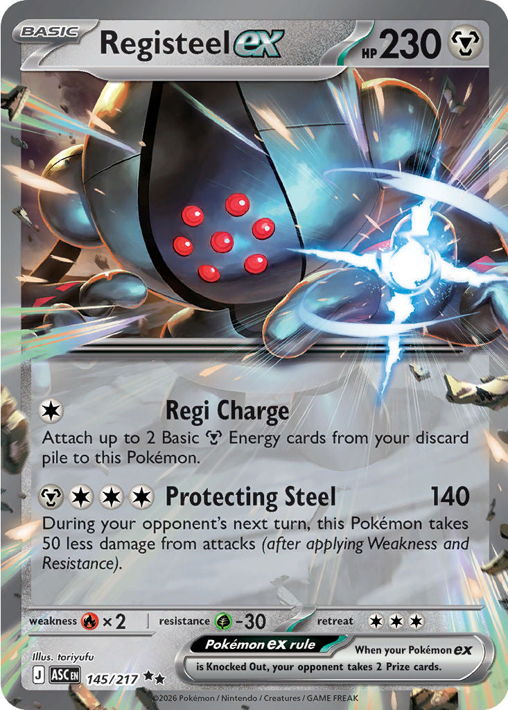 Registeel ex - ( 145 ) - Double Rare - Pokemon ME Ascended Heroes