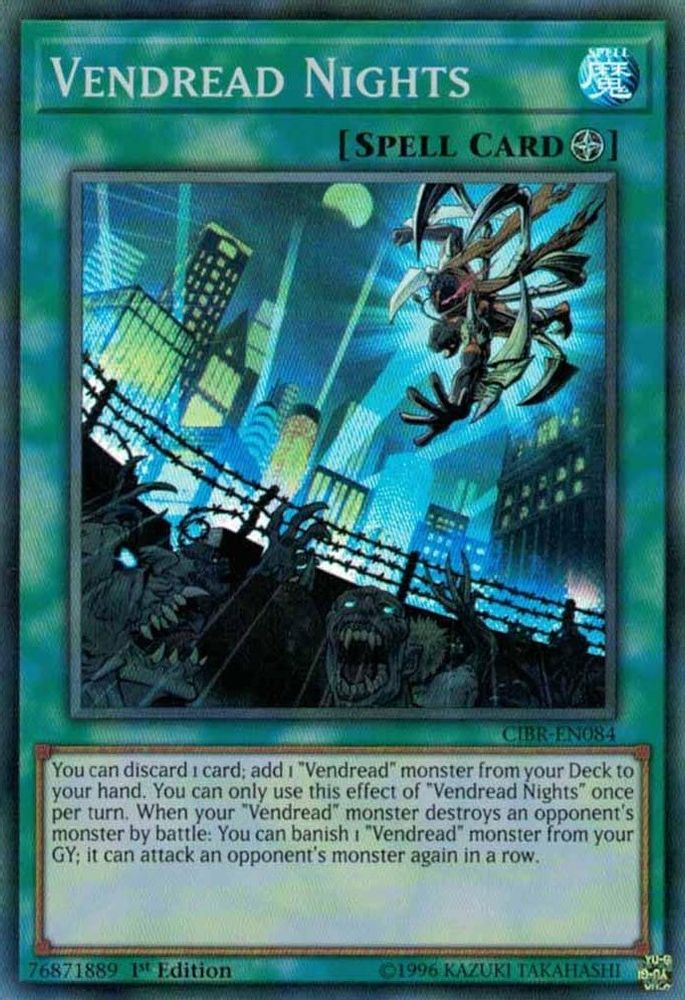 Vendread Nights - (CIBR-EN084) - Super Rare  1st Edition