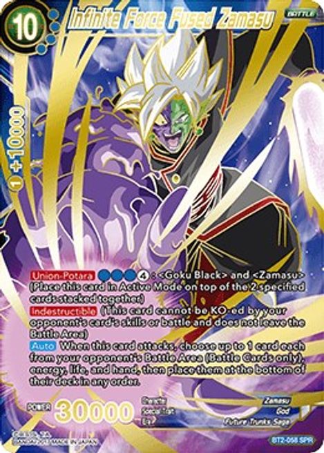 Infinite Force Fused Zamasu - Bt2-058 - Spr Special Rare Union Force