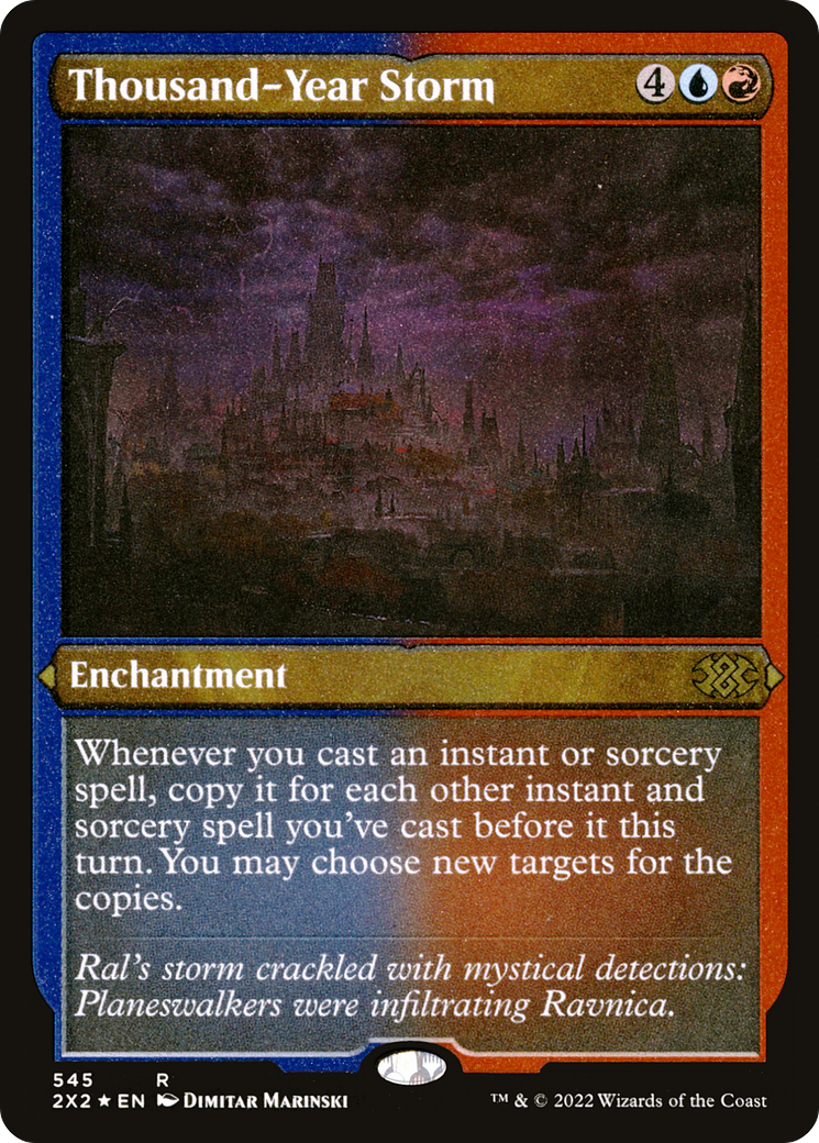 [ EF ] [FOIL] Thousand-Year Storm (Foil Etched) #545 - RARE 2X2 - Double Masters 2022