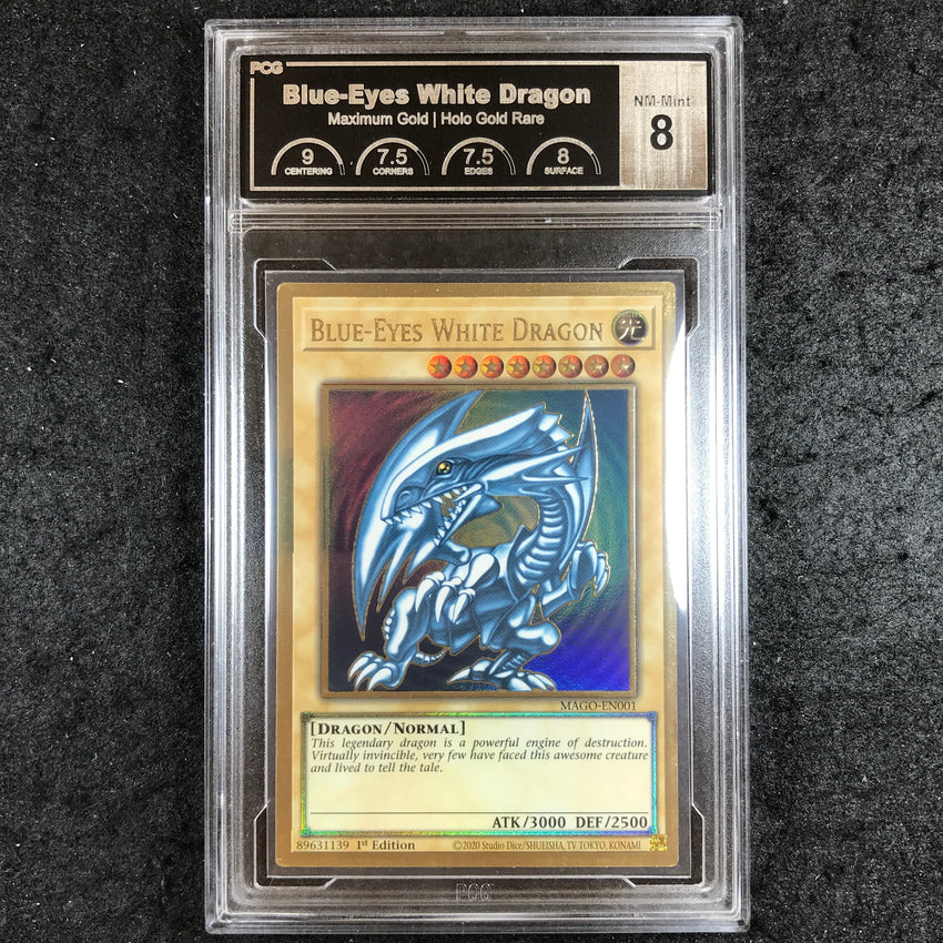 PCG 8 Blue-Eyes White Dragon - MAGO-EN001 - Premium Gold Rare Maximum Gold 171