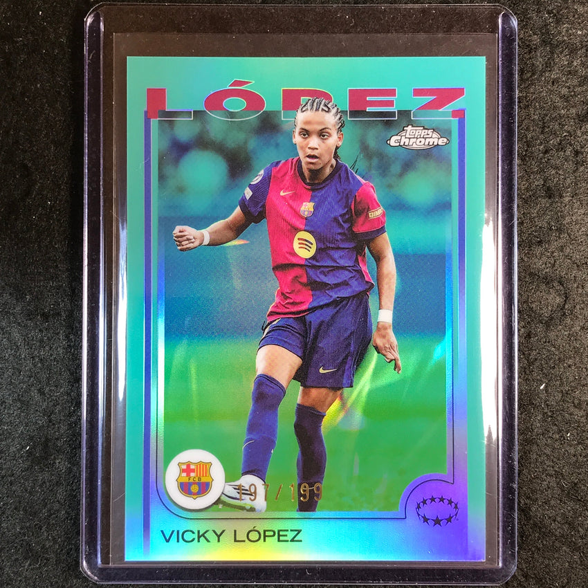 2024-25 Topps Chrome UEFA Women's VICKY LOPEZ Aqua /199 #58