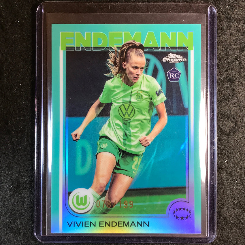 2024-25 Topps Chrome UEFA Women's VIVIEN ENDEMANN Rookie Aqua /199 #66