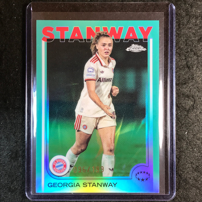 2024-25 Topps Chrome UEFA Women's GEORGIA STANWAY Aqua /199 #87