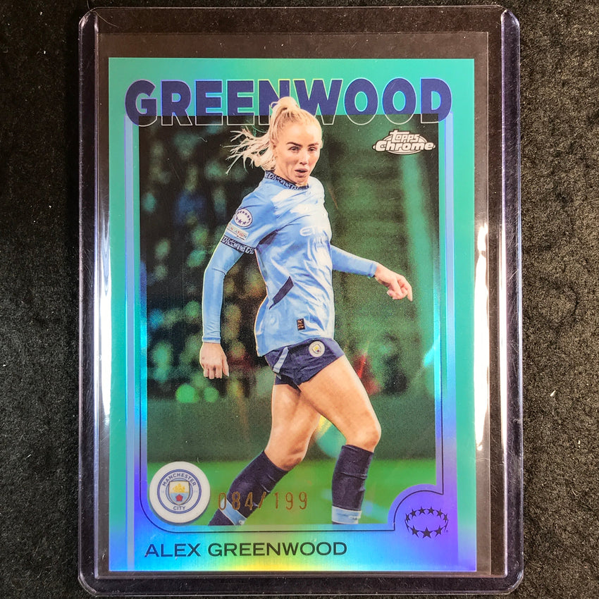 2024-25 Topps Chrome UEFA Women's ALEX GREENWOOD Aqua /199 #88