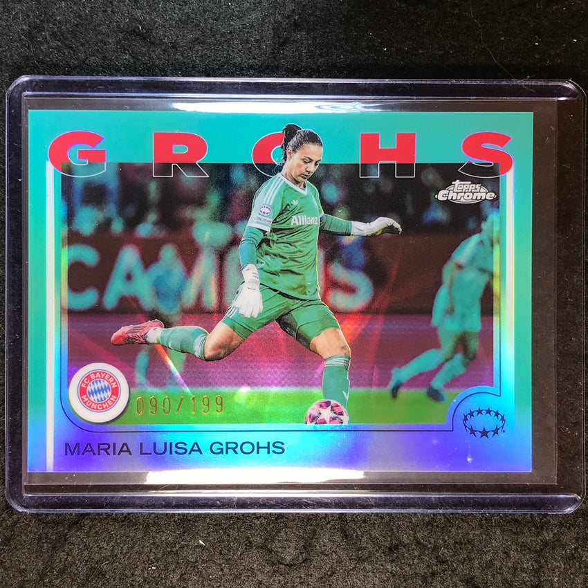 2024-25 Topps Chrome UEFA Women's MARIA LUISA GROHS Aqua /199 #92