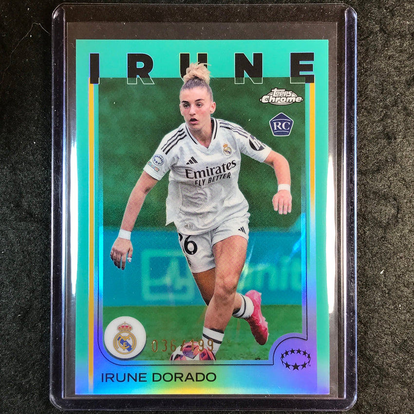 2024-25 Topps Chrome UEFA Women's IRUNE DORADO Rookie Aqua /199 #93