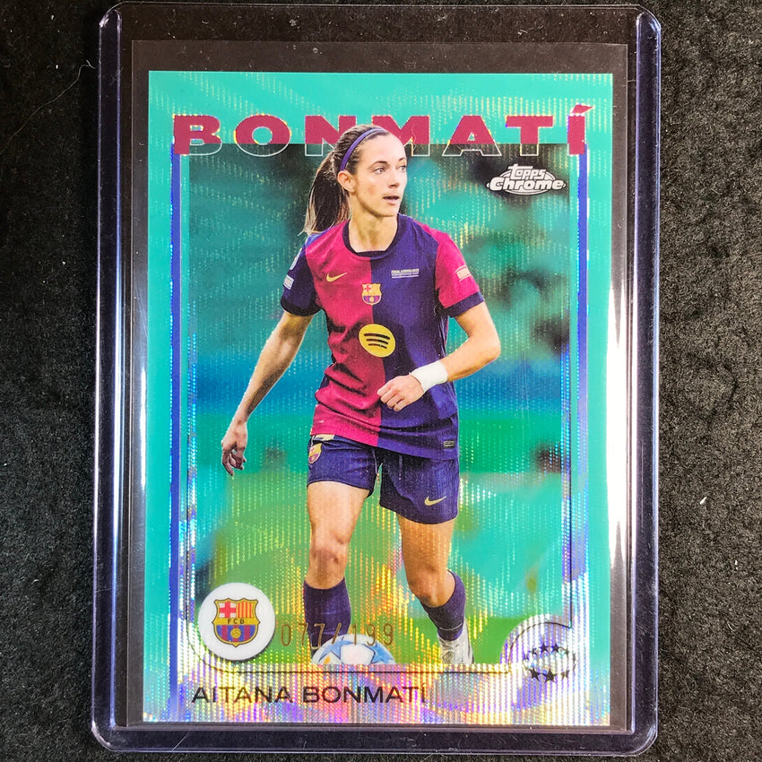 2024-25 Topps Chrome UEFA Women's AITANA BONMATI Aqua Wave /199 #1