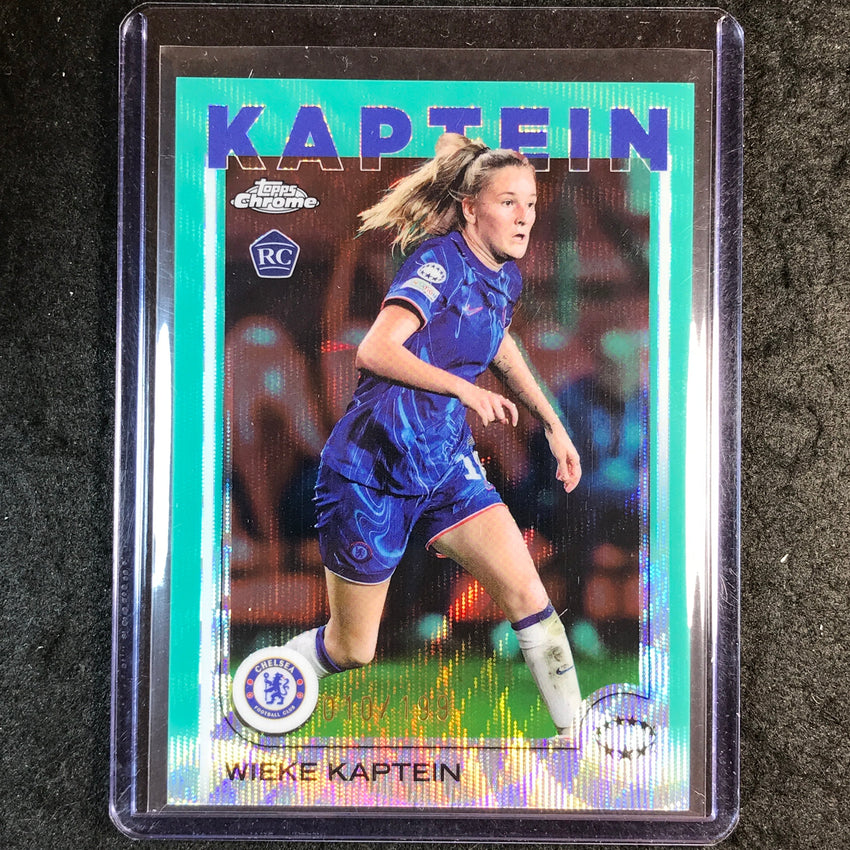 2024-25 Topps Chrome UEFA Women's WIEKE KAPTEIN Rookie Aqua Wave /199 #3