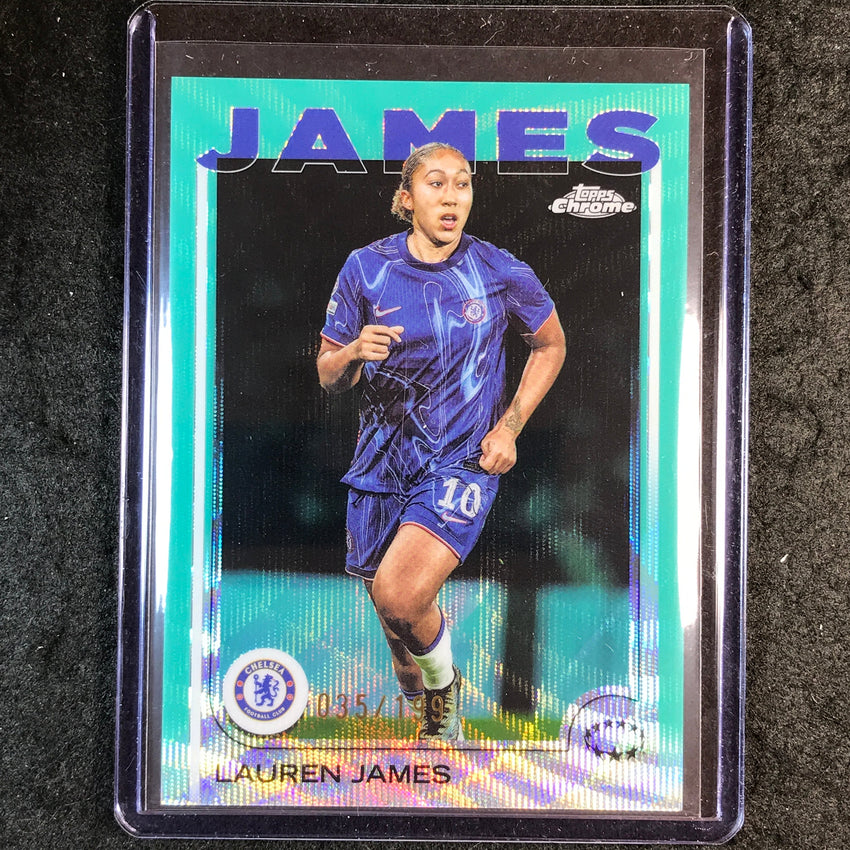 2024-25 Topps Chrome UEFA Women's LAUREN JAMES Aqua Wave /199 #10