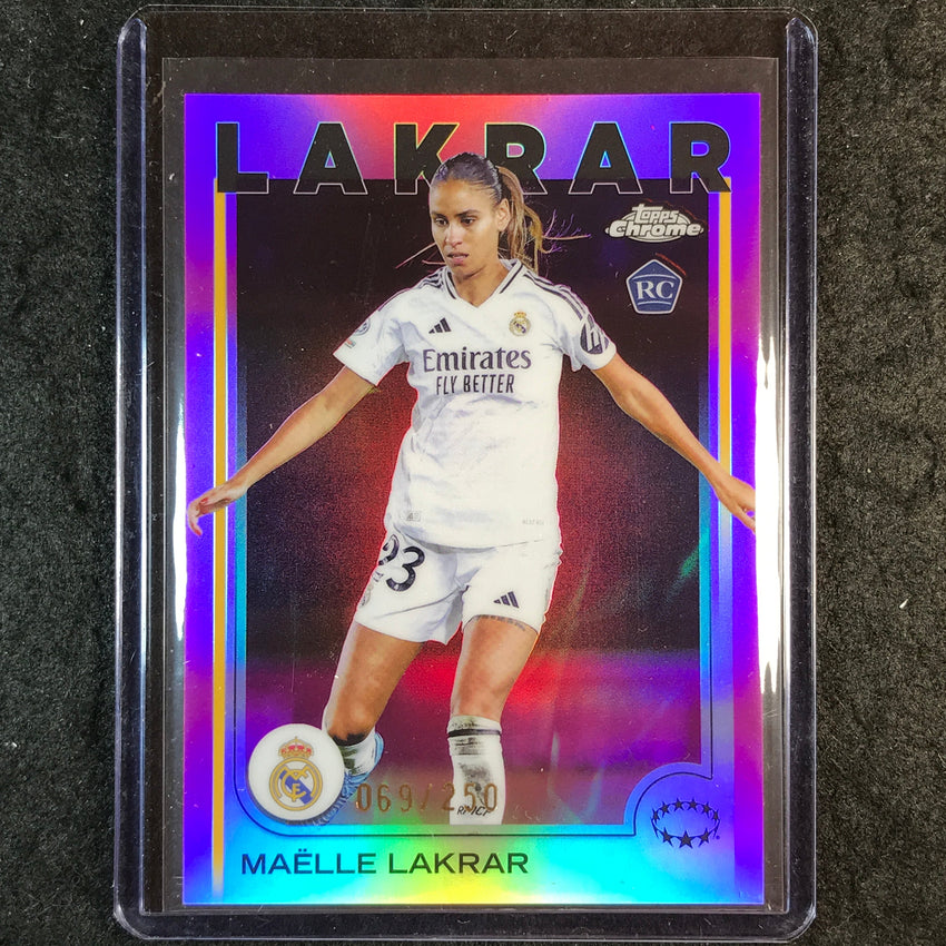 2024-25 Topps Chrome UEFA Women's MAELLE LAKRAR Rookie Pink /250 #13
