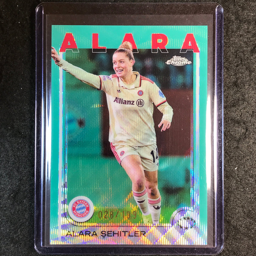 2024-25 Topps Chrome UEFA Women's ALARA SEHITLER Aqua Wave /199 #23