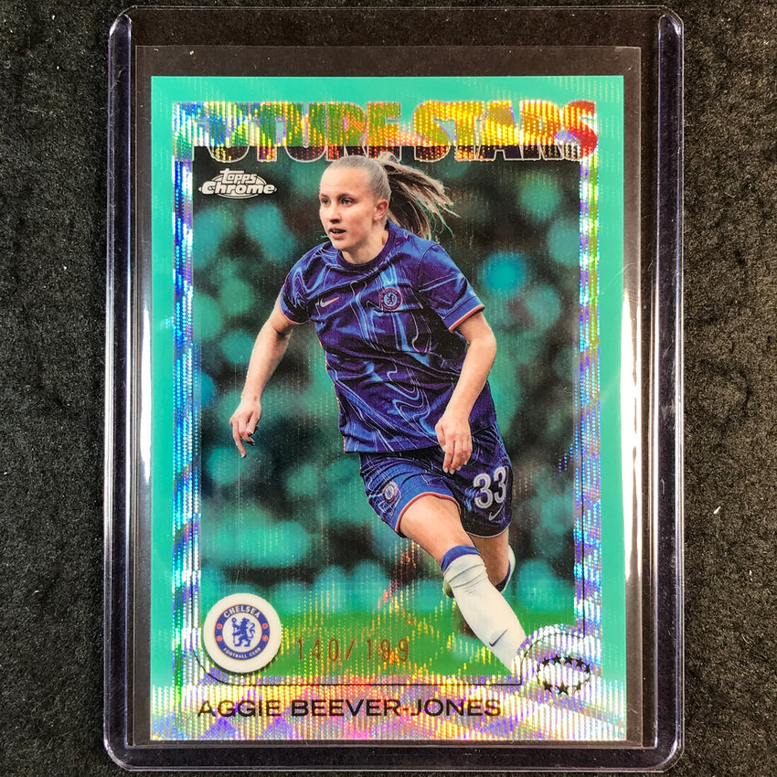 2024-25 Topps Chrome UEFA Women's AGGIE BEEVER-JONES Future Stars Aqua Wave /199