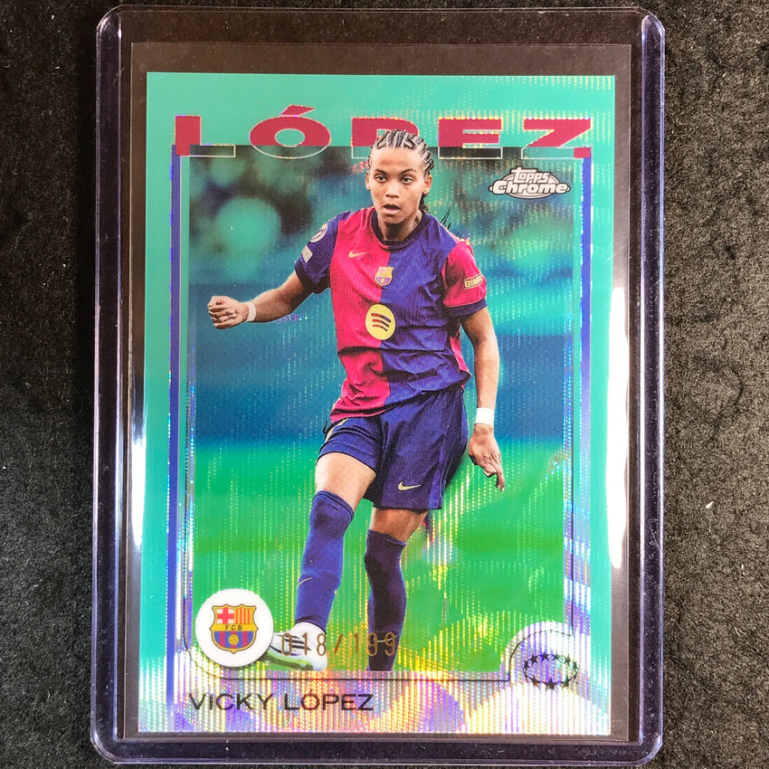 2024-25 Topps Chrome UEFA Women's VICKY LOPEZ Aqua Wave /199 #58