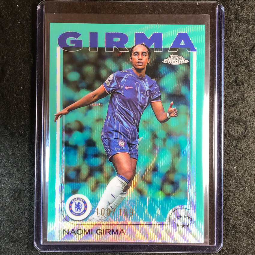 2024-25 Topps Chrome UEFA Women's NAOMI GIRMA Aqua Wave /199 #61