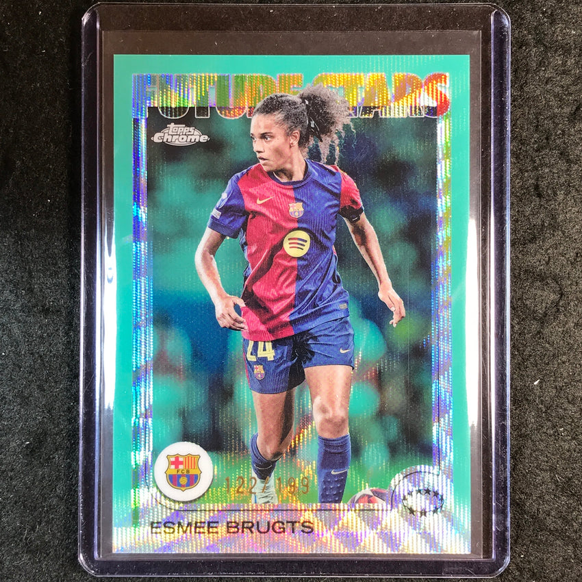 2024-25 Topps Chrome UEFA Women's ESMEE BRUGTS Future Stars Aqua Wave /199 #71