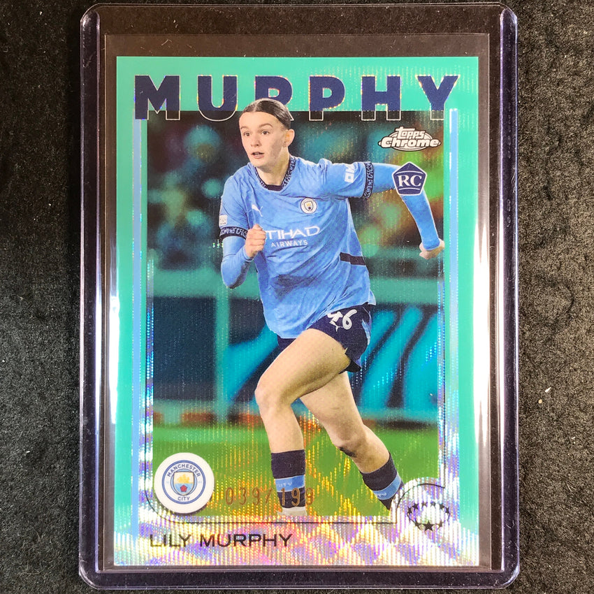 2024-25 Topps Chrome UEFA Women's LILY MURPHY Rookie Aqua Wave /199 #77