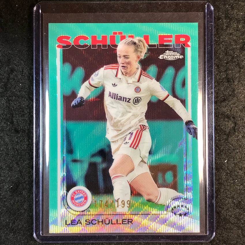2024-25 Topps Chrome UEFA Women's LEA SCHULLER Aqua Wave /199 #97