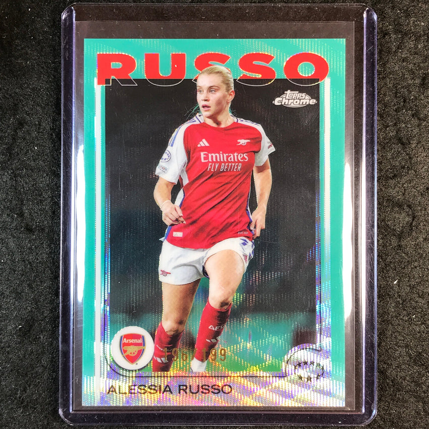 2024-25 Topps Chrome UEFA Women's ALESSIA RUSSO Aqua Wave /199 #100