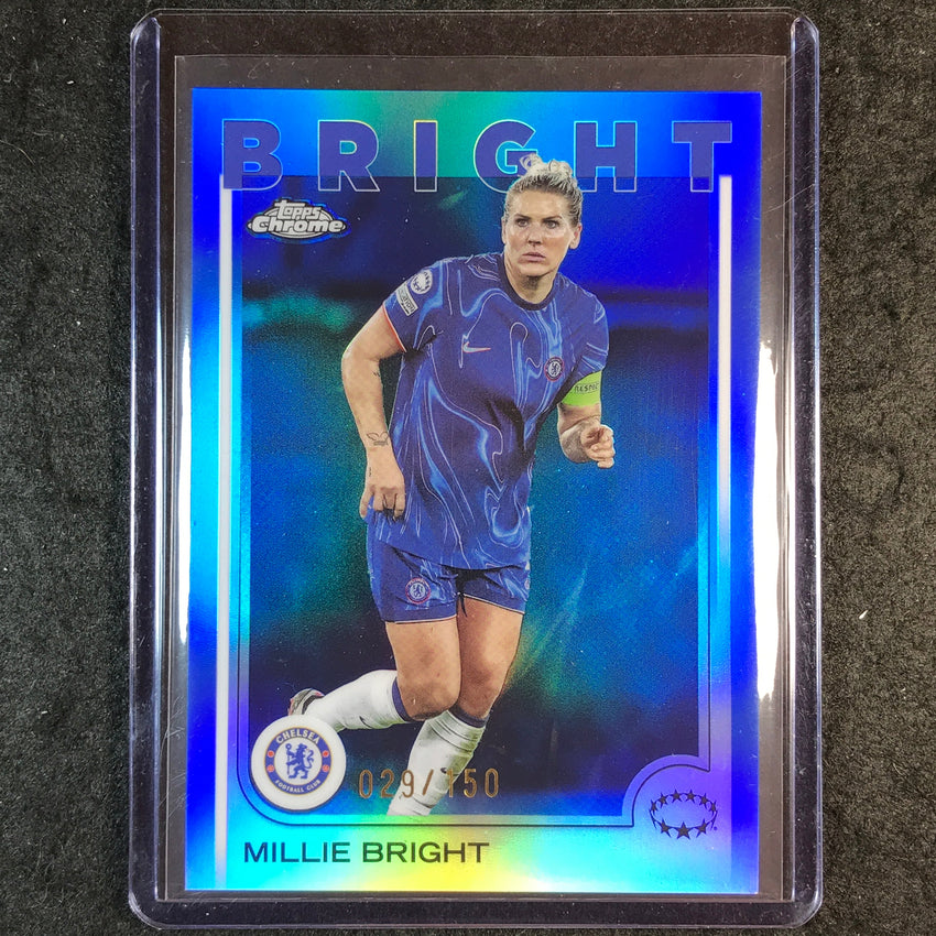 2024-25 Topps Chrome UEFA Women's MILLE BRIGHT Base Blue 29/150 #19