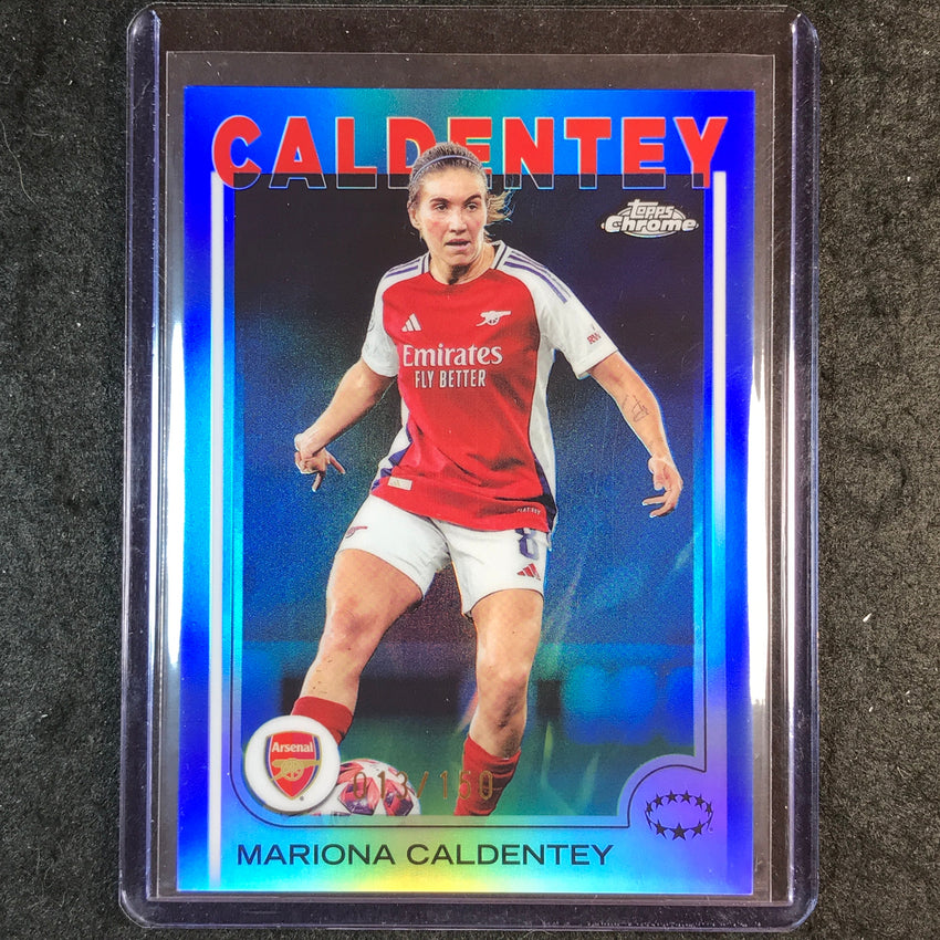 2024-25 Topps Chrome UEFA Women's MARIONA CALDENTEY Base Blue 13/150 #83