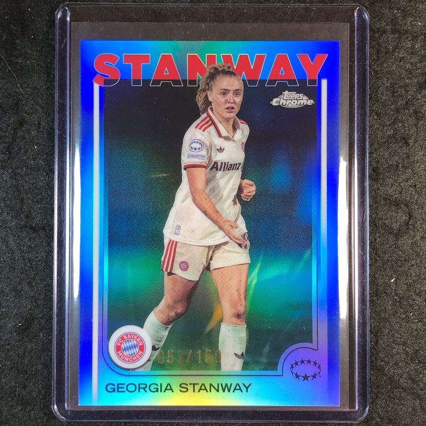 2024-25 Topps Chrome UEFA Women's GEORGIA STANWAY Base Blue 53/150 #87
