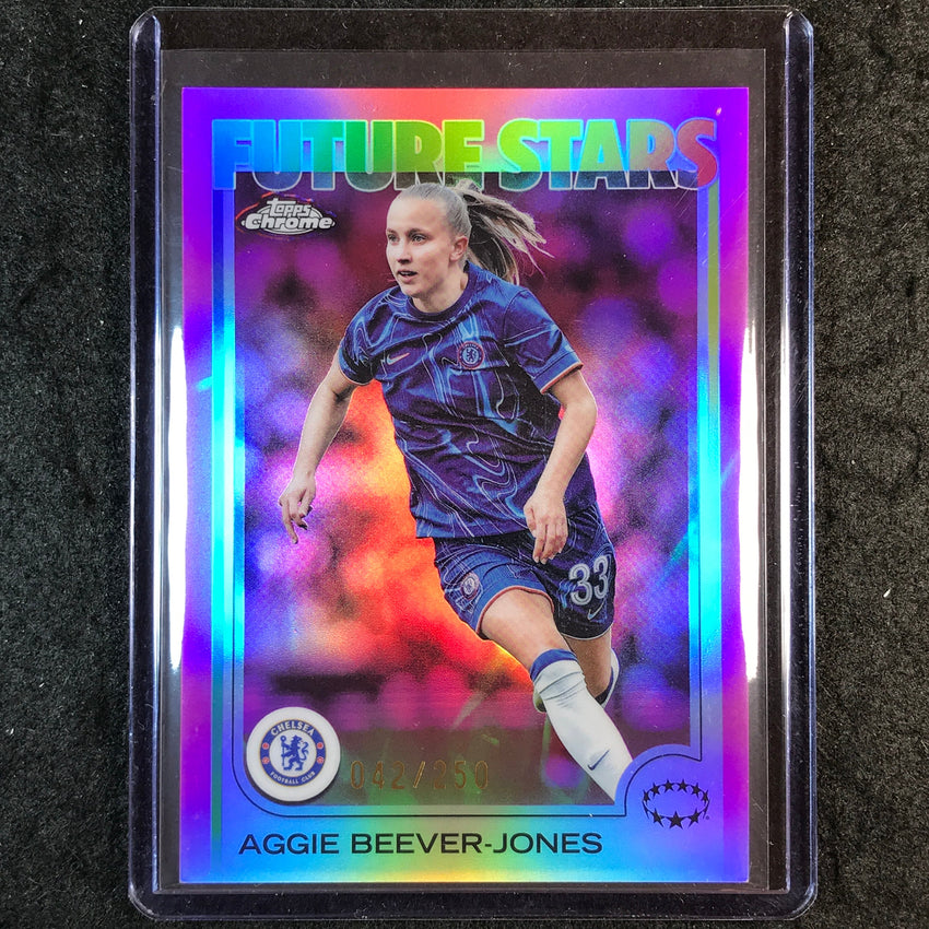 2024-25 Topps Chrome UEFA Women's AGGIE BEEVER-JONES Future Stars Pink /250 #33