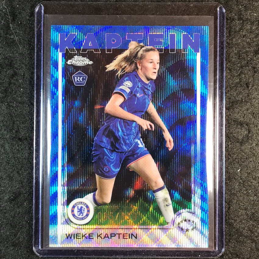 2024-25 Topps Chrome UEFA Women's WIEKE KAPTEIN Rookie Base Blue Wave 35/150 #3
