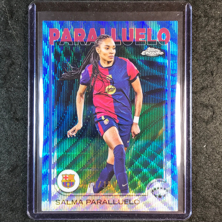 2024-25 Topps Chrome UEFA Women's SALMA PARALLUELO Base Blue Wave 71/150 #7