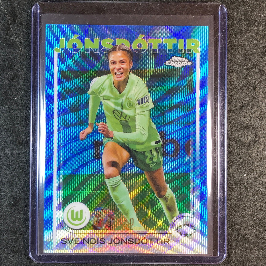 2024-25 Topps Chrome UEFA Women's SVEINDIS JONSDOTTIR Base Blue Wave 74/150 #16